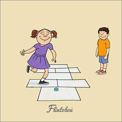 Play hopscotch - Exercise games for kids